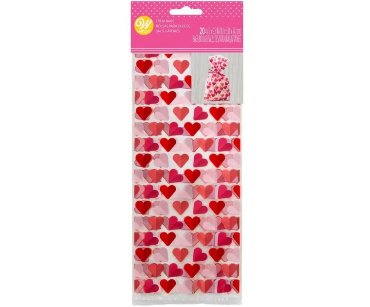  Pack 20 Sacos Corações