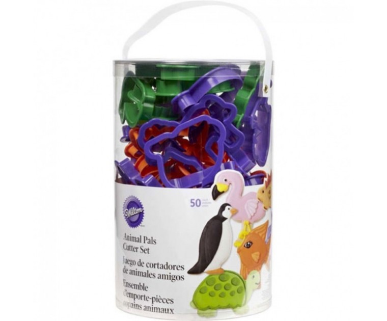  Pack 50 Cortadores Formas de Animais Wilton