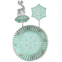 Pack 24 Tacinhas e Picks Flocos Natal Wilton