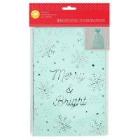 Pack 6 Sacos Foil Doces e Ofertas MERRY AND BRIGHT