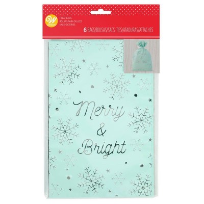 Pack 6 Sacos Foil Doces e Ofertas MERRY AND BRIGHT