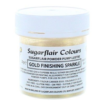 Pó Comestível Sugarflair Gold Finishing Sparkle 25g Recarga