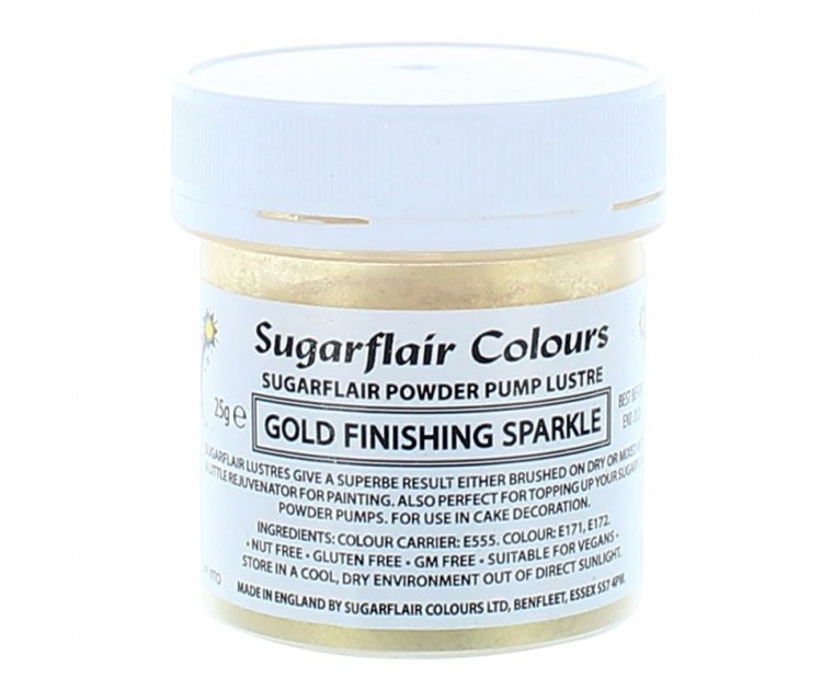 Pó Comestível Sugarflair Gold Finishing Sparkle 25g Recarga