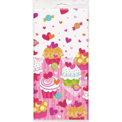 Toalha Doces Cup Cakes e Corações