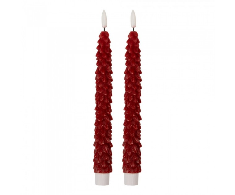 Conj. 2 velas cera vermelha
