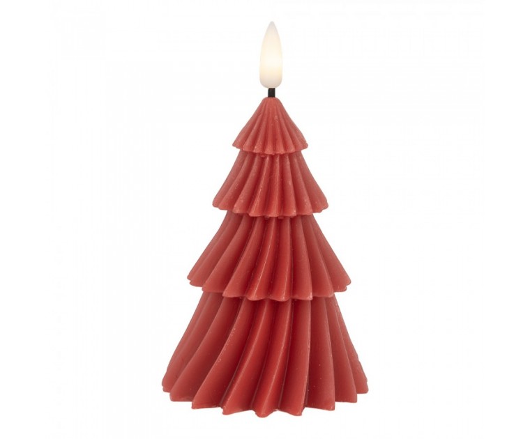 Vela LED Árvore de Natal Cera Vermelha
