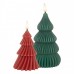 Vela LED Árvore de Natal Cera Vermelha