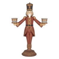 Suporte Velas Nutcracker Vermelho
