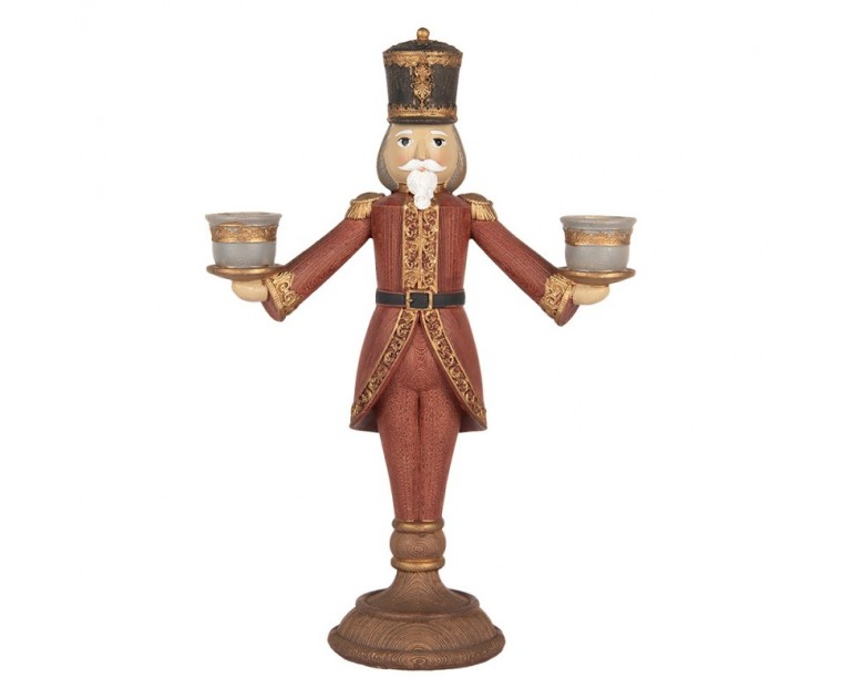Suporte Velas Nutcracker Vermelho