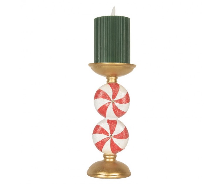 Suporte Vela Candy Cane Led