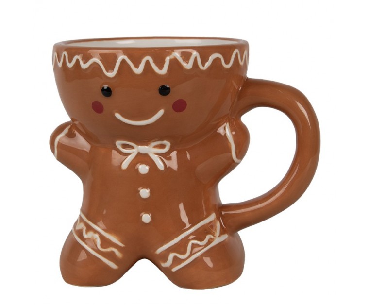 Caneca Cerâmica Recortada Boneco Gengibre