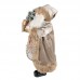 Figura Pai Natal Decorativa Bege e Castanho 30 cms