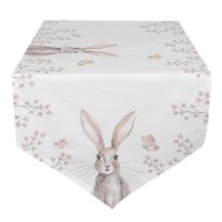 Table Runner coelho algodão branco