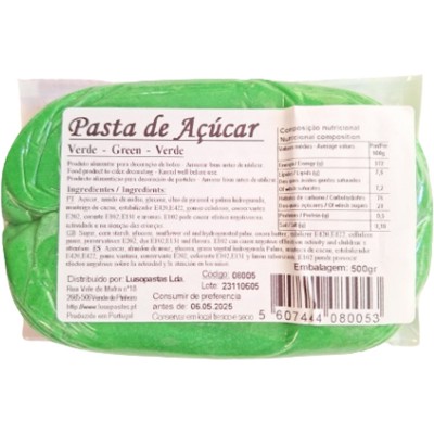 Pasta Portuguesa Verde 500 Grs