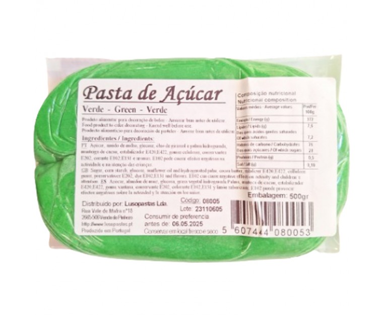 Pasta Portuguesa Verde 500 Grs