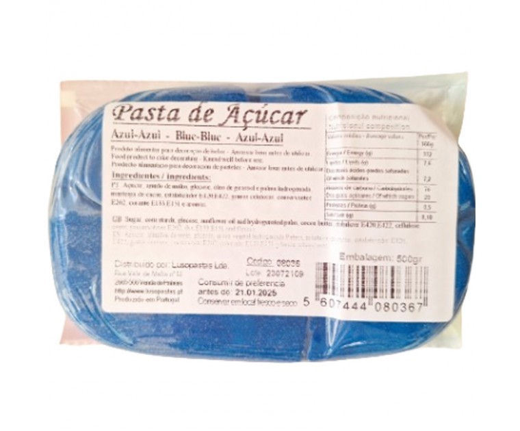 Pasta Portuguesa  Azul Azul 500 Grs