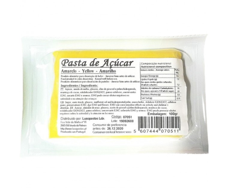 Pasta Açúcar Amarela 100 grs