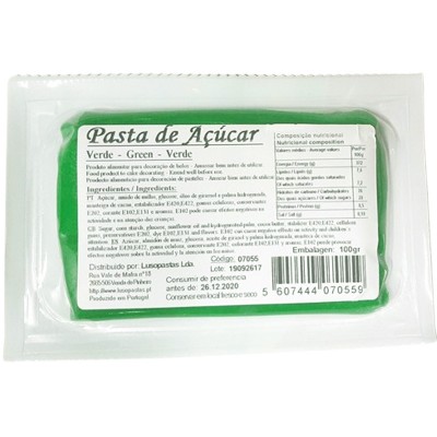 Pasta Açúcar Verde 100 grs