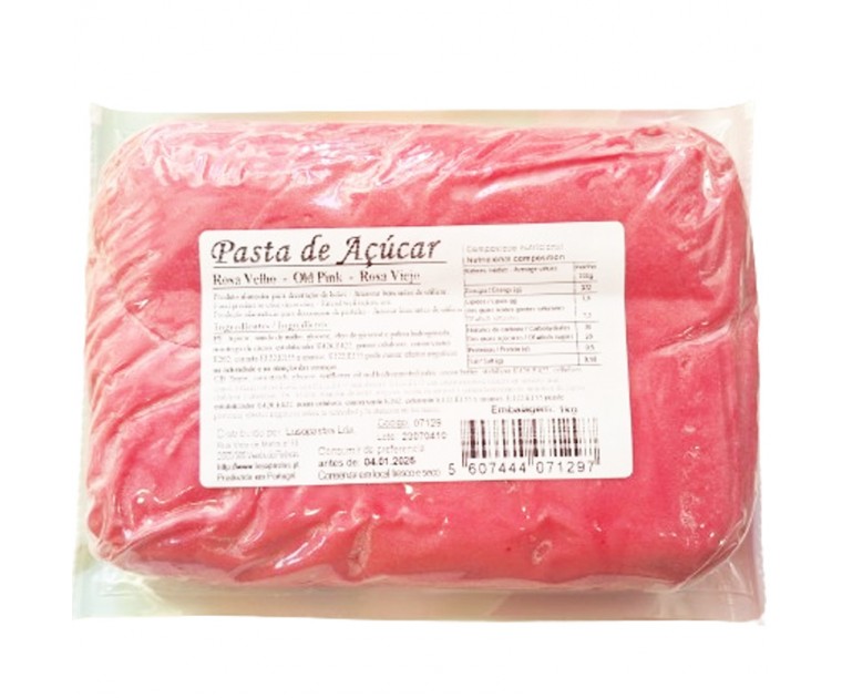 Pasta Portuguesa Cor Rosa Velho 1 Kg