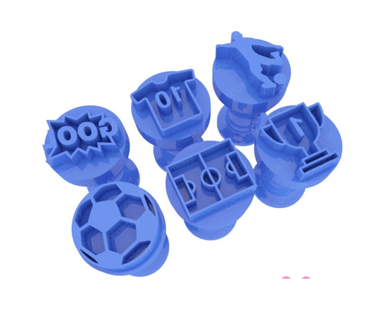 Kit de Carimbos para Brigadeiros Futebol 