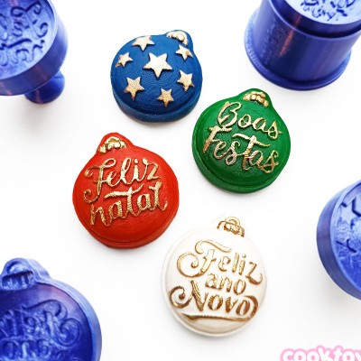 Kit 4 Modeladores Bolas Natal Brigadeiros***