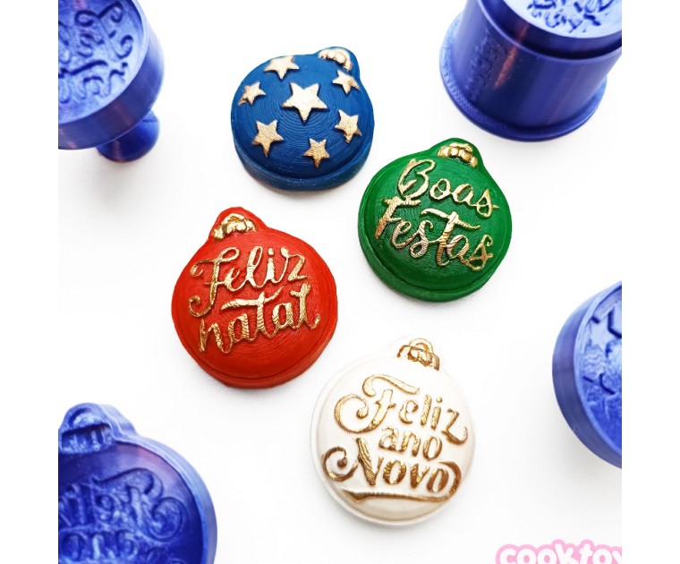 Kit 4 Modeladores Bolas Natal Brigadeiros***