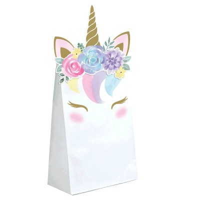 8 Sacos Festa Paper Baby Unicorn