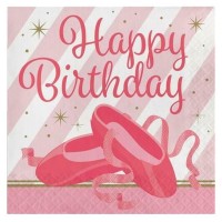 Guardanapos Happy Birthday Bailarina