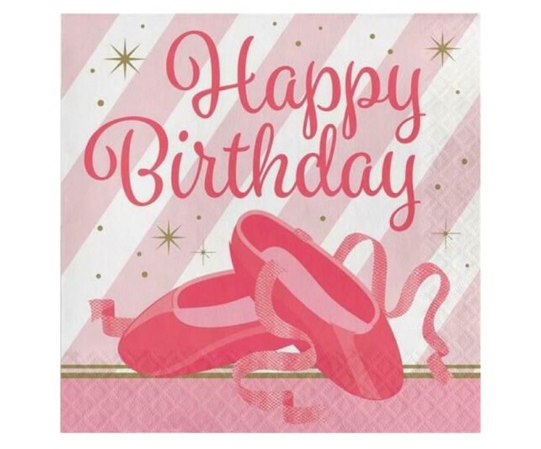 Guardanapos Happy Birthday Bailarina