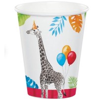 Copos Animais Selva Multicoloridos 