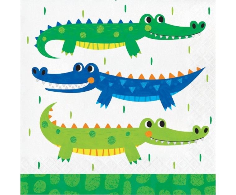 16 Guardanapos Crocodilo 