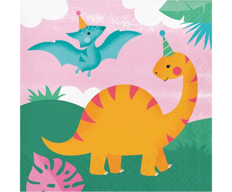 Guardanapos Dinossauros Menina