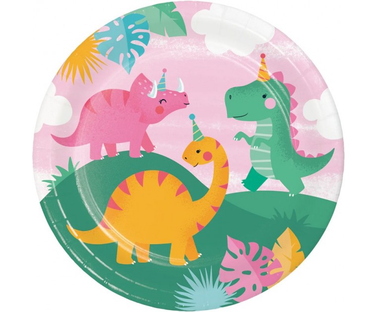 Pratos Dinossauros Menina