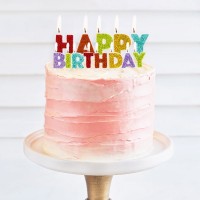 Velas Glitter Happy Birthday