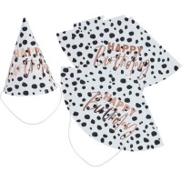 Chapéus Dalmata Happy Birthday Rose Gold