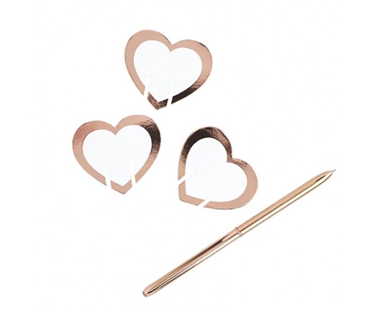 10 Marcadores Copos Rose Gold