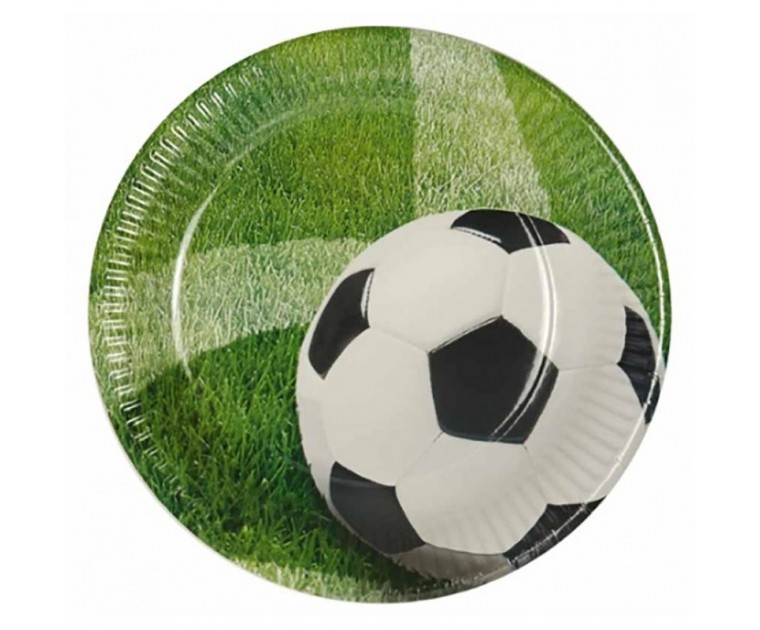 10 Pratos Tema Futebol Ø 23 cm