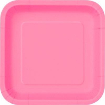 14 Pratos Rosa Forte 22cms