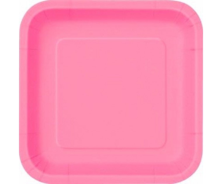 14 Pratos Rosa Forte 22cms