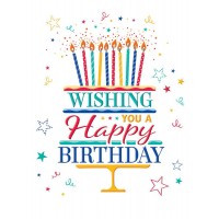 Postal Felicitações Whising Happy Birthday