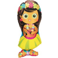 Balão Foil Menina Hula