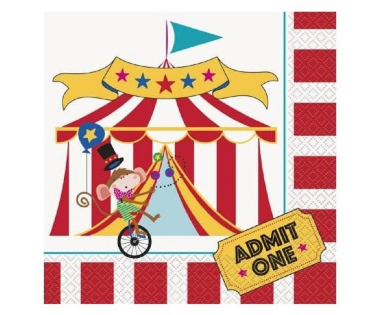 16 Guardanapos Circo
