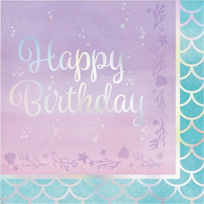 Guardanapos Happy Birthday Iridiscentes
