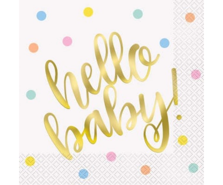 16 Guardanapos Hello Baby 16 Guardanapos Hello Baby