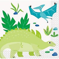 16 Guardanapos Dinossauros Pequenos