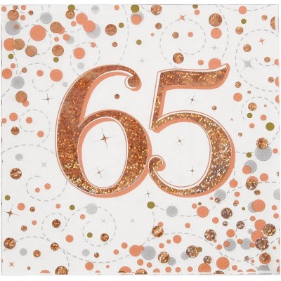 16 Guardanapos Rose Gold 65 Glitter