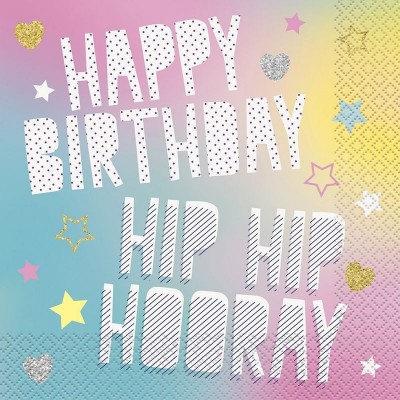 Guardanapos Unicórnio Happy Birthday