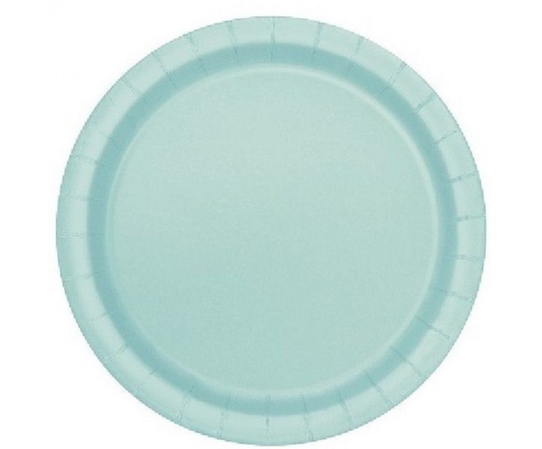 16 Pratos Menta 22 cms