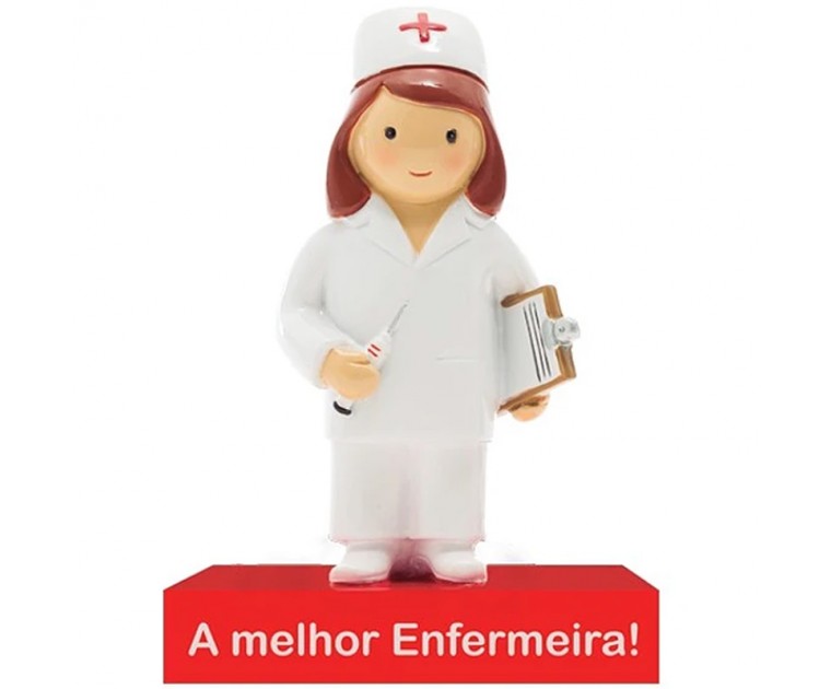 Boneco Decorativo/ Topo de Bolo A melhor Enfermeira! 