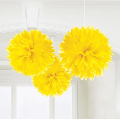 Pack 3 Pompons Amarelos